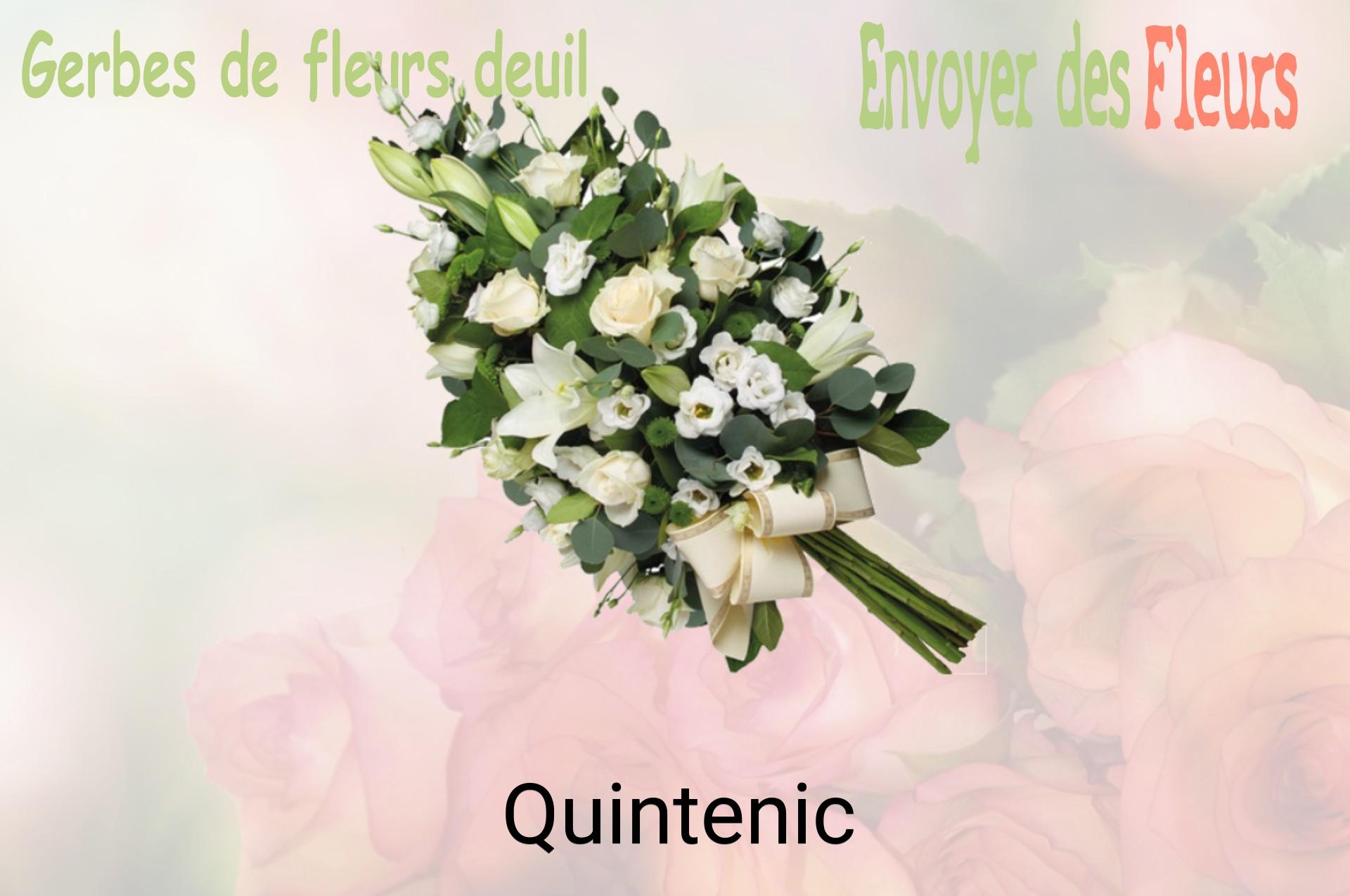 Gerbe de fleurs de deuil livrée à Quintenic
